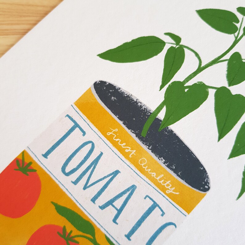 Tomato Plant Can illustration Giclee Print image 2