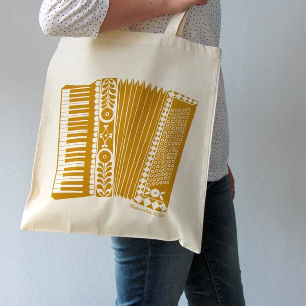 SALE Accordion illustrated tote bag