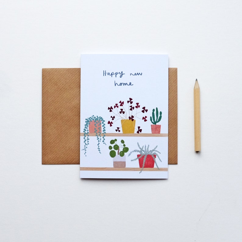 New Home Illustrated House Plants Card image 1