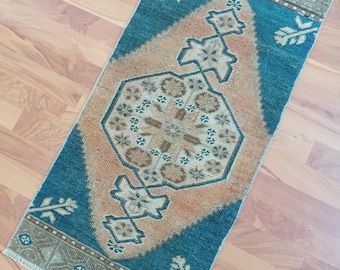 Anatolian rug 2x4, mini rug 2x3, Turkish rug, Small rug, Vintage rug, Oushak rug, Minimal rug, Door mat rug, Hand knotted rug, Tribal rug