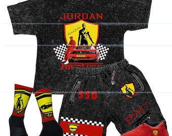 FDATT Custom set for Jordan 14 Ferrari Challenge Red Black Yellow 2025