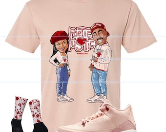 FDATT shirts for Jordan 3 Treat yourself Valentines day Washed Coral