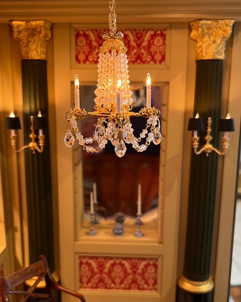 Dollhouse Miniature Chandelier Scale 1 to 12 - Etsy