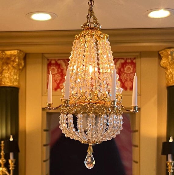 Dollhouse Miniature Chandelier scale 1 to 12 by Bindels