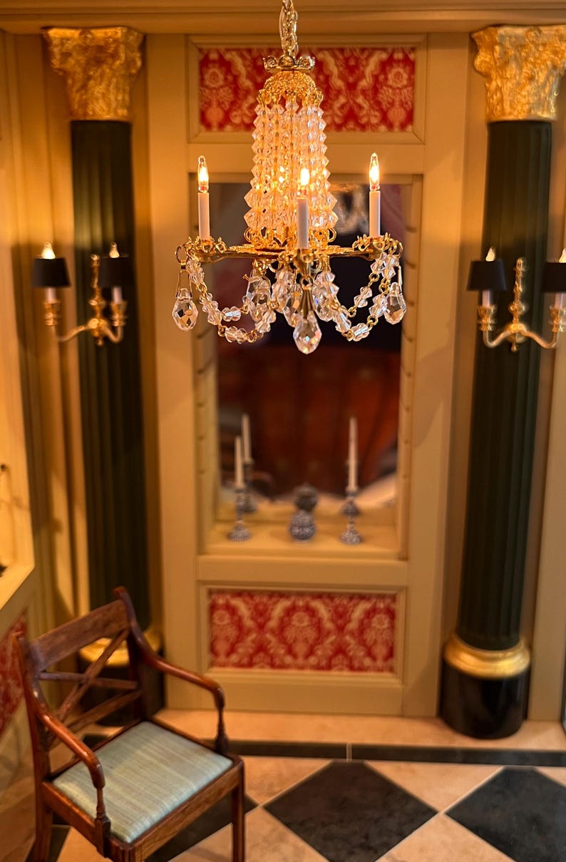 Dollhouse Miniature Chandelier Scale 1 to 12 - Etsy