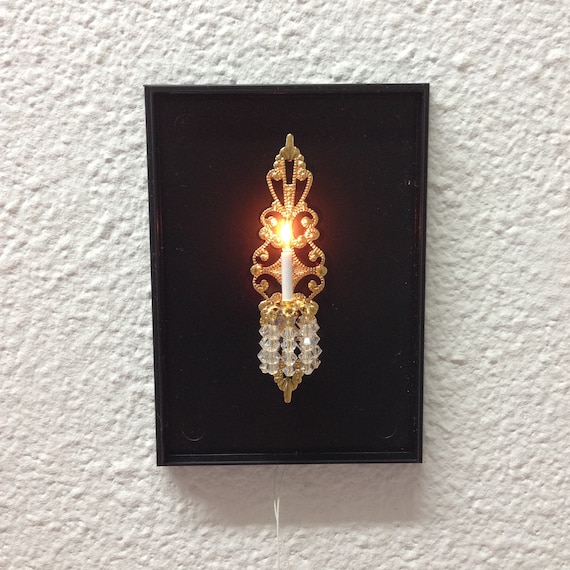 Dollhouse Miniature Wall Sconce scale 1 to 12, Electrified by Bindels