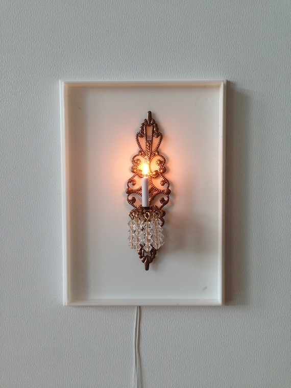 Dollhouse Miniature Wall Sconce scale 1 to 12, Electrified, Aged Bronze by Bindels