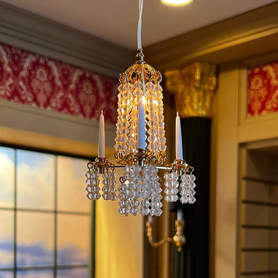 Dollhouse Miniature Chandelier Scale 1 to 12 - Etsy