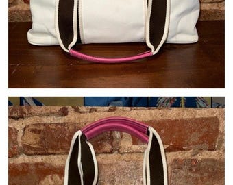 Vintage Y2K Coach Reversible Hamptons Pink/Ivory Signature Tote Bag Medium