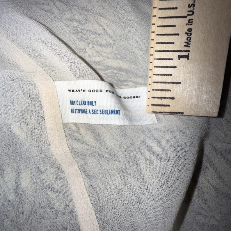 Anthropologie Leifsdottir Marinblå Krämfärgad Abstrakt 100% Siden Halter Maxiklänning 8 EUC bild 13