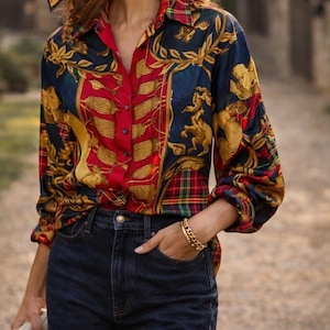 Hermes Silk Blouse - Etsy