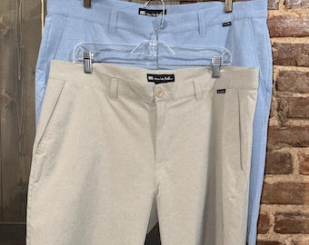 Lot de shorts de golf Travis Mathew pour homme – Taille 38 – 2 paires – Bleu clair et kaki Masters