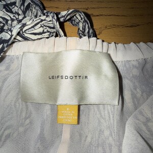 Anthropologie Leifsdottir Marinblå Krämfärgad Abstrakt 100% Siden Halter Maxiklänning 8 EUC bild 6