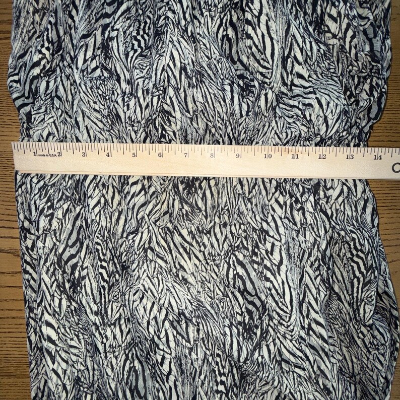 Anthropologie Leifsdottir Marinblå Krämfärgad Abstrakt 100% Siden Halter Maxiklänning 8 EUC bild 9
