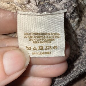 Free People S Striped SWEATER Ribbon Tape Yarn Desert Moon Brown/Tan Boho EUC image 8