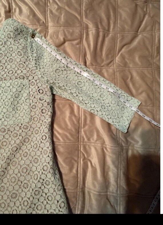 Victoria Beckham for Target Mint Green Floral Eyelet Lace Shirt Dress XL EUC
