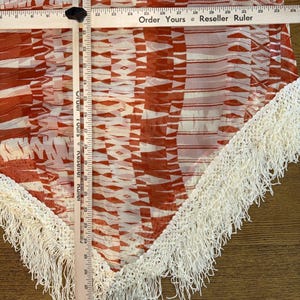 ANNA SUI For Anthropologie NWT Orange Silk Sheer Tunic Fringe Sz M Festival Boho image 6