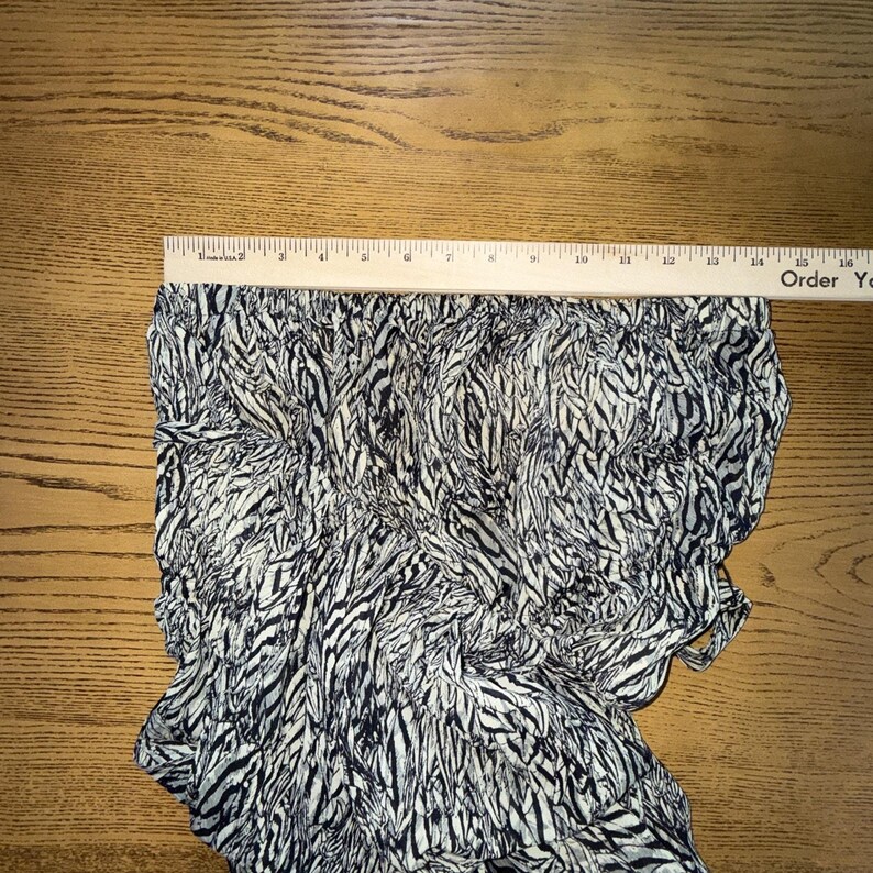 Anthropologie Leifsdottir Marinblå Krämfärgad Abstrakt 100% Siden Halter Maxiklänning 8 EUC bild 7