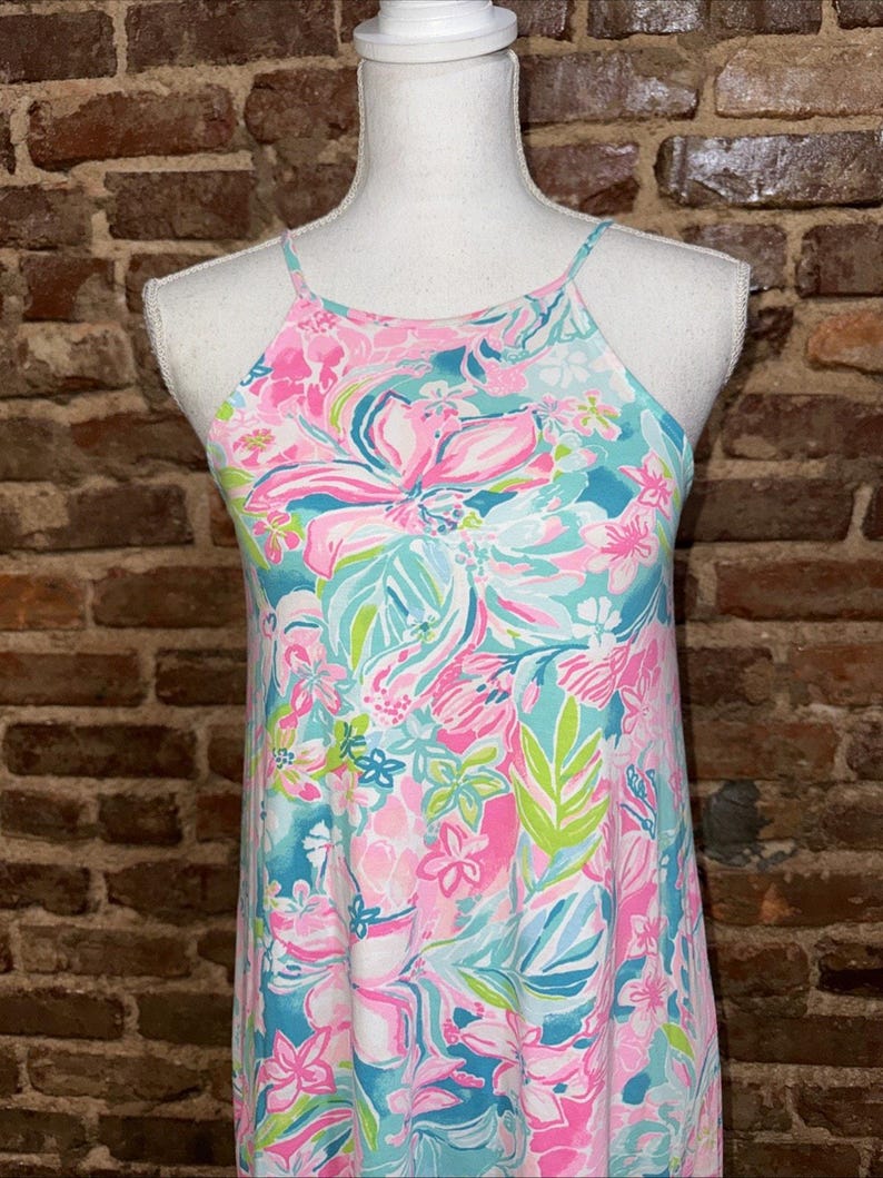 Lilly Pulitzer Margot Hot On The Scene swing tankjurk van pima-katoenjersey, maat XS afbeelding 2