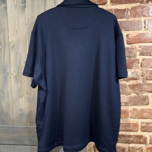 Scotch Soda Amsterdam Navy gewebtes strukturiertes Kurzarm-Button-Up-Shirt Herren 2XL Bild 5