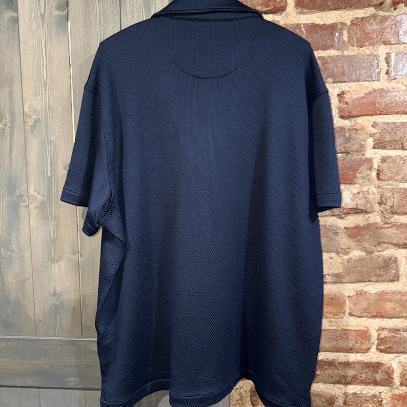 Scotch Soda Amsterdam Navy gewebtes strukturiertes Kurzarm-Button-Up-Shirt Herren 2XL Bild 5