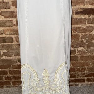 Anthropologie Floreat Szaro-złota spódnica maxi z koralikami, bogato haftowana, rozmiar 6, boho zdjęcie 2