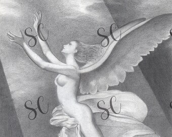 ANGEL by Campitelli Instant Download Printable Wall Art Drawing Print