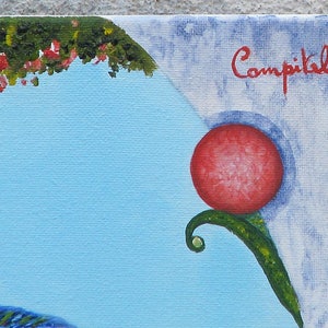 Campitelli Garden of Paradise original oil painting on canvas surreal fantasy Art pop surrealism image 5