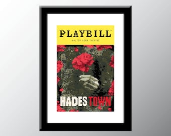 Hadestown Playbill Cover Cross Stitch Pattern Digital Download PDF Embroidery Home Décor DIY Broadway Musical Theater Wall Art