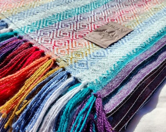 Geometric Woven Throw Blanket: Alpaca Ethnic Blend Retro Home Decor