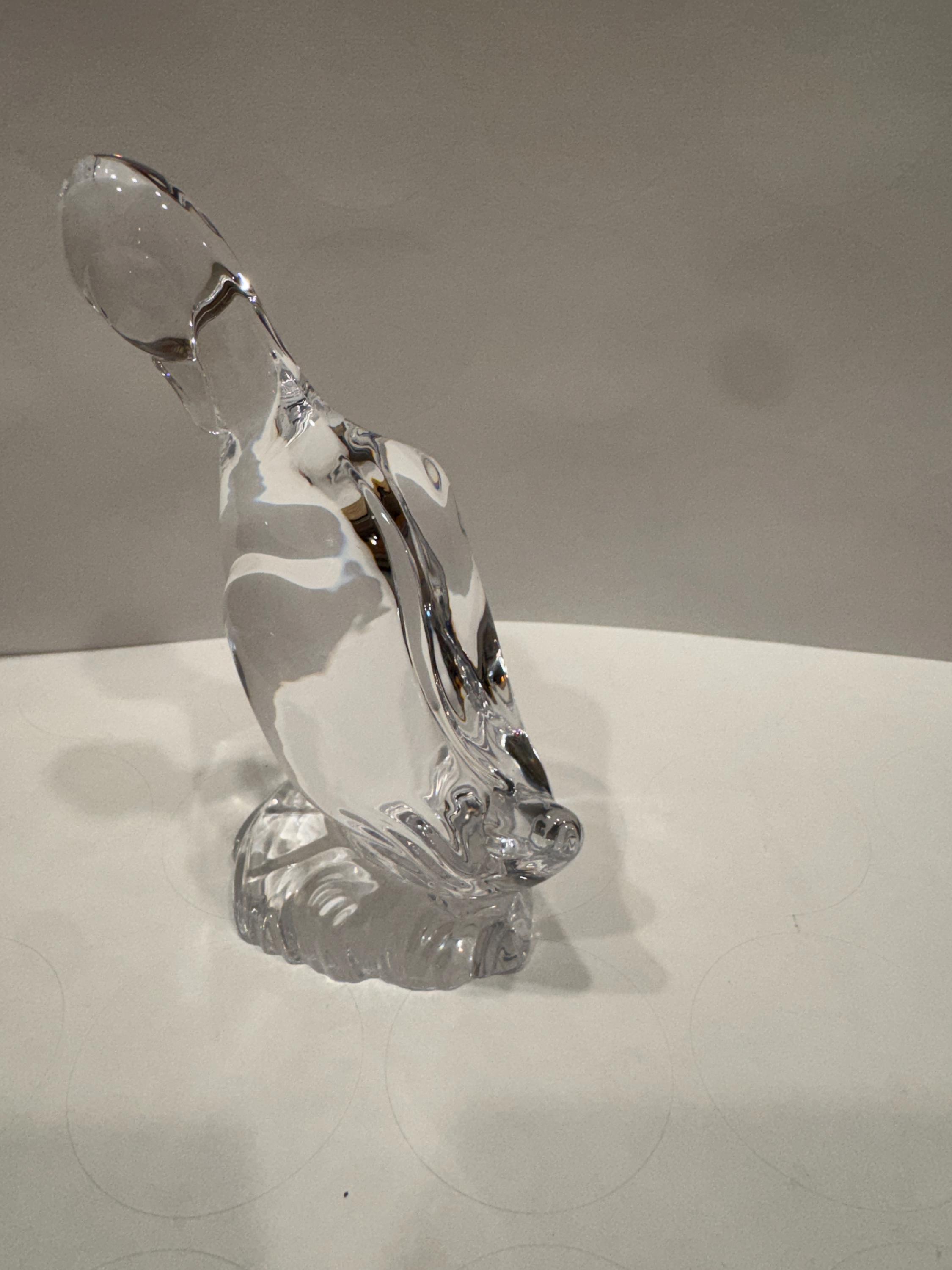Vintage Daum Crystal Duck Figurine – Unsigned 4” French Art Glass