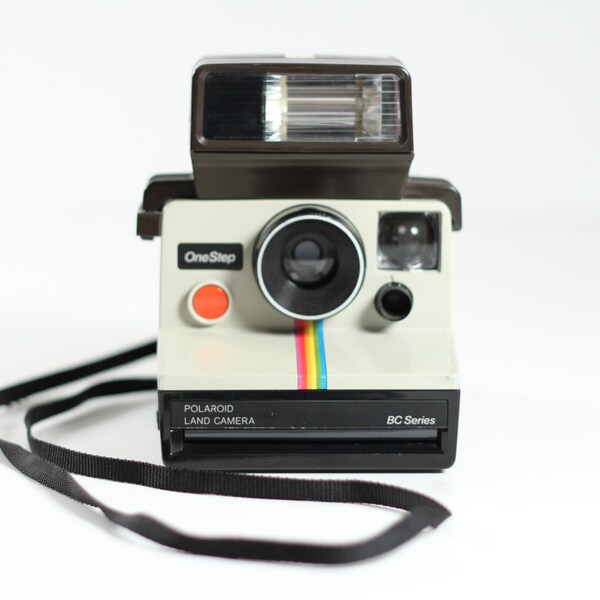 Vintage Polaroid SX-70 One-Step Land Camera with detachable Sears Flash