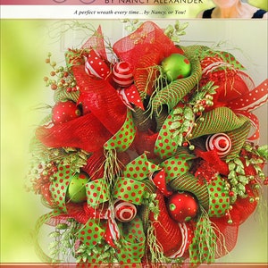 Deco Mesh Christmas Wreath, Learn to Make a Mesh Wreath, Digital Video, Deco Mesh Wreath Instructions, Christmas Deco Mesh Wreath, DIY, Mesh
