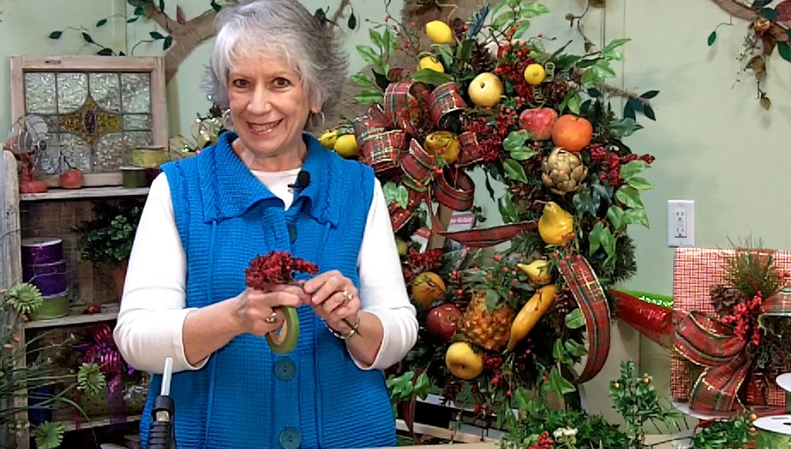 Fruit Wreath Make a Christmas Faux Fruit Wreath DIY Make a Etsy