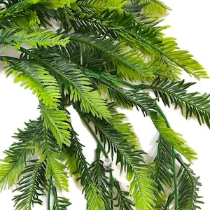 Artificial Maiden Hair Fern, Plastic Draping Fern Bush, 28 inch Fake Fern, Maiden Hair Greenery, Farmhouse Décor, Wreath & Wedding Greenery