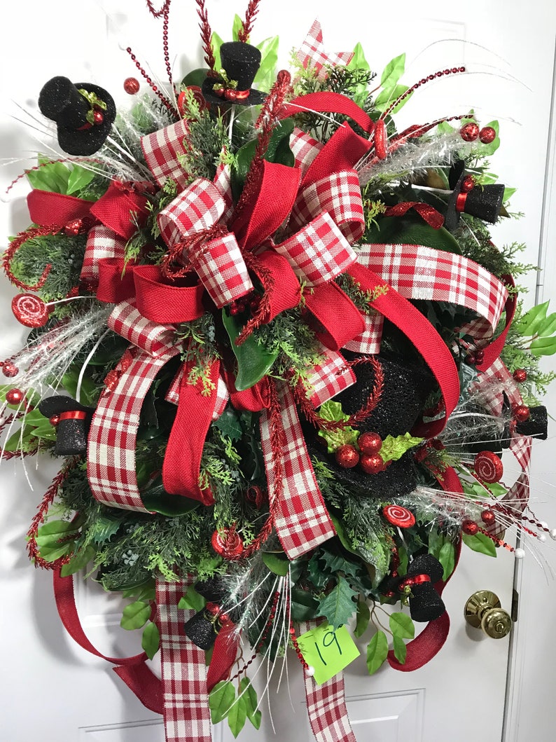 Winter Wreaths for Front Door Country Christmas Wreaths | Etsy