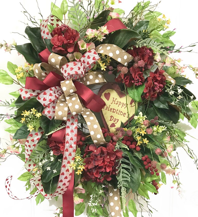 Valentine's Day Wreaths Hydrangea Wreaths for Front Door Etsy