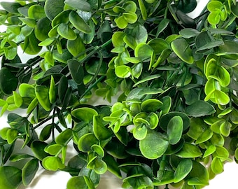 Artificial Boxwood, Plastic Boxwood Bush, 18 inch Fake Boxwood, Boxwood Greenery, Farmhouse Décor, Wedding Greenery