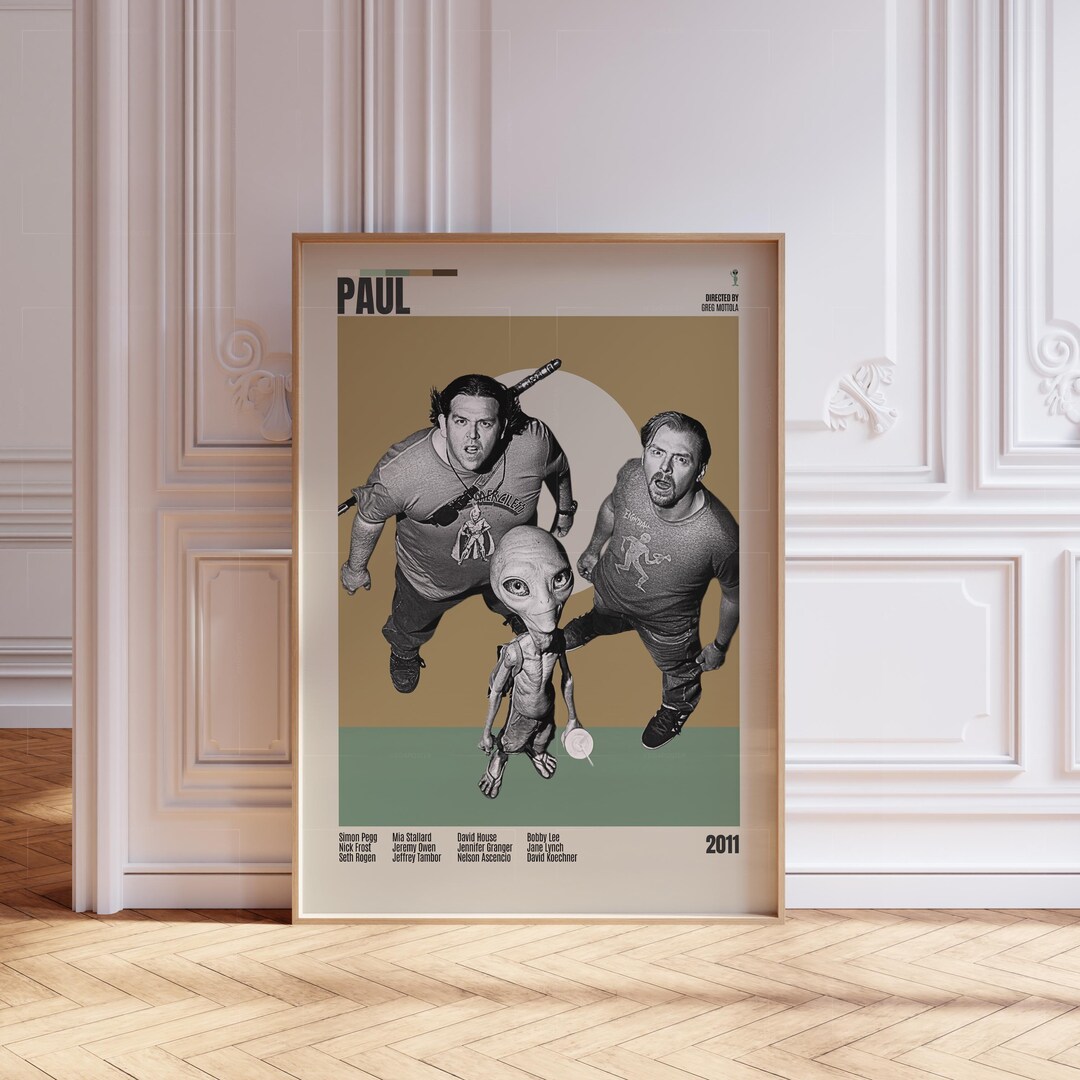 Paul Movie Poster, Retro Movie Print, Midcentury Modern, Retro Tv
