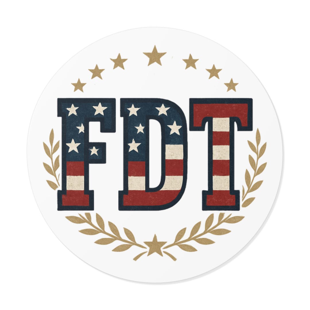 Fdt Sticker FDT Round Vinyl Stickers, No Kings Design, USA Stickers - Etsy