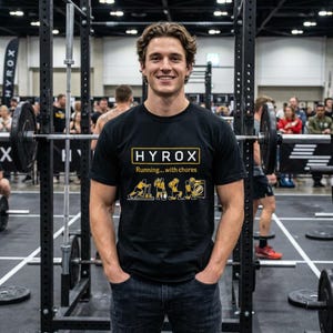 HYROX Running... with chores T-shirt | Fitness Humor Tee