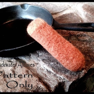 Tovad pannhandtag - Gjutjärnspannhylsa - Grytlapp (endast virkmönster)