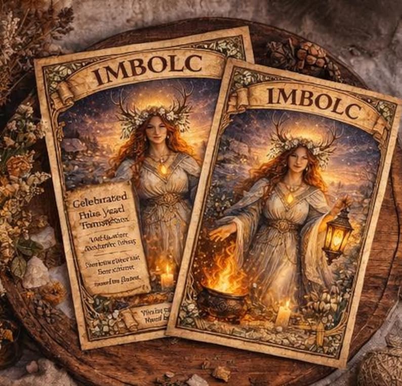 Imbolc Art Prints Set | Brigid, Pagan Sabbat Decor (digital Download ...