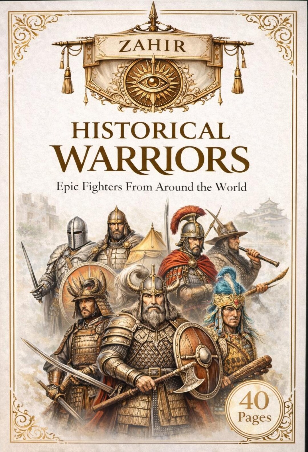 Historical Warriors Coloring Book | 40 Epic Printable Pages (A4/US ...