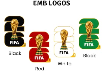 Borduurontwerp FIFA WC 2026 | Machineborduurbestand voetbalkampioenschappen | Digitaal bestand direct downloaden | 11 maten en 6 formaten