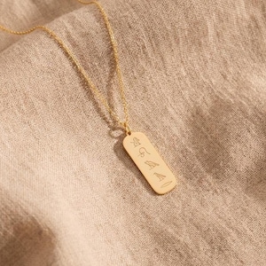 14K Gold Egyptian Cartouche Necklace, Personalized Hieroglyph Name Pendant, Custom Egypt Jewelry, Ancient Symbol Necklace Gift for Her