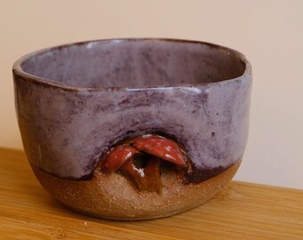 Handmade mushroom ceramic mug