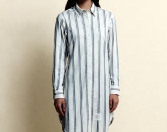 Thom Browne Striped Oxford Shirtdress – pristine