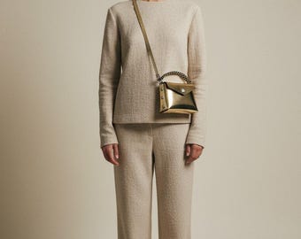 Rag and Bone Metallic Crossbody Letter Bag