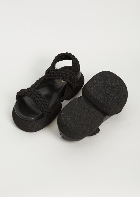 Dries Van Noten, Dries Van Noten Platorm Strap Sandals Black